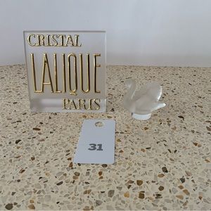 Lalique France Crystal Swan Bird On Base 31